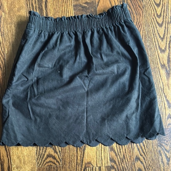 J. Crew Black Mini Skirt with Scalloped Hem - Picture 4 of 6